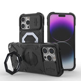 Shockproof Silicone Magnet Ring Stand Case for iPhone