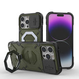 Shockproof Silicone Magnet Ring Stand Case for iPhone
