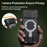 Shockproof Silicone Magnet Ring Stand Case for iPhone