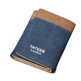 Simple Canvas Triple Fold Wallet