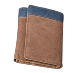 Simple Canvas Triple Fold Wallet