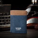 Simple Canvas Triple Fold Wallet