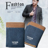 Simple Canvas Triple Fold Wallet