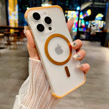 Ultra Thin Frameless Matte Magnetic Wireless Charge Translucent Case For iPhone