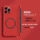 Ultra Thin Hard PC Magnetic Frameless Phone Case For iPhone