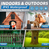 Ultrasonic Dog Anti Bark Device Rechargeable Automatic Dog Barking Stopper Indoor Outdoor High Power Repeller Bark Repellent