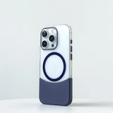 Ultra thin Crystal Hit Color 2 in 1 Wireless Charging Clear Hard PC Case for iPhone