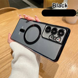 Ultra Glas Full Camera Protect Wireless Magnet Plating Case for Samsung Galaxy