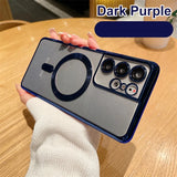Ultra Glas Full Camera Protect Wireless Magnet Plating Case for Samsung Galaxy