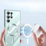 Ultra Glas Full Camera Protect Wireless Magnet Plating Case for Samsung Galaxy