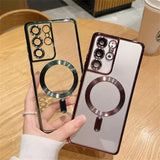 Ultra Glas Full Camera Protect Wireless Magnet Plating Case for Samsung Galaxy