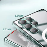 Ultra Glas Full Camera Protect Wireless Magnet Plating Case for Samsung Galaxy