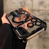 Electroplated 360° rotating stand Case For iPhone