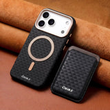 Luxurious retro detachable magnetic card holder phone case For iPhone