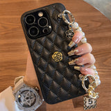 Luxury Fashion Lanyard 3D Camellia Case for IPhone
