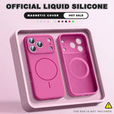 Official Liquid Silicone Magnetic Phone Case For iPhone