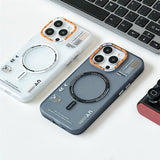 Matte Magnetic Frosted Metal Lens Frame Buttons Case For iPhone
