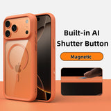Luxury Orange Matte Transparent Phone Case For iPhone