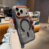 Frosted Semi-Transparent Magnetic Protective Case For iPhone