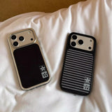 "Ins-style" striped floral electroplated epoxy phone case For iPhone