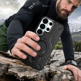 Magnetic Wireless Charge Mecha Shockproof Cover For Samsung
