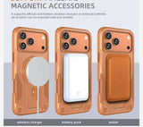 Magnetic Stand Invisible  Wireless Charging Anti-fall Case For iPhone