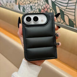 Fashion Puffer Down Jacket Airbag Shockproof Bumper Case For iPhone Duo
