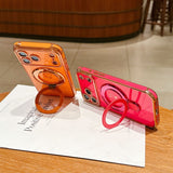 Plating Love Heart Magnetic Phone Case For iPhone