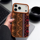 Vintage Totem Leather Texture TPU Case For iPhone
