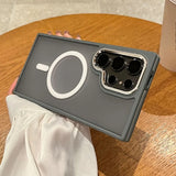 Magnetic Non-Slip Frame Armor Wireless Charging Case For Samsung