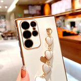 Plating Love Heart Bracelet Case For Samsung Galaxy