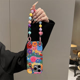 Crossbody strap Ins tulip design case for iPhone