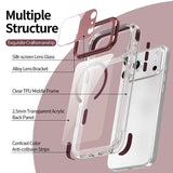 Luxury Clear Lens Flip Stand MagSafe Case For iPhone