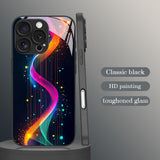Cyber Neon Tempered Glass Phone Case For iPhone