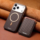 Luxurious retro detachable magnetic card holder phone case For iPhone