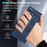 Silicone Wristband Full-Coverage Transparent Frosted Phone Case for Samsung