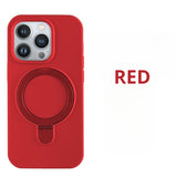 Liquid Silicone Magnetic Holder Phone Case for IPhone
