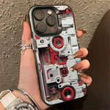 Mechanical style shockproof frosted phone case For iPhone
