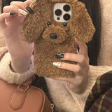 3D Teddy Dog Fluffy Phone Soft Case for IPhone