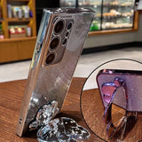 Glitter Mirror Rabbit Stand Case For Samsung