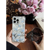 Fashion Silver Fox Shell Pearl Pendant Case for iPhone