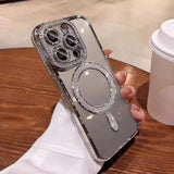 Magnetic Diamond Electroplating Soft Case for iphone