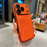 Luxury Card Holder with Stand and Shockproof Phone Case For iPhone