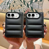 Fashion Puffer Down Jacket Airbag Shockproof Bumper Case For iPhone Duo