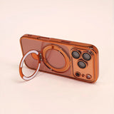 Luxury Plating Magnetic Bracket Phone Case For iPhone