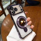 Sparkle Mirror Magnetic Makeup Mirror Back Case for iPhone