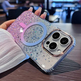 Luxury Gradient Glitter Magnetic Case for iPhone