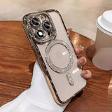 Magnetic Diamond Electroplating Soft Case for iphone