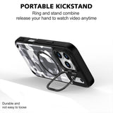 Camouflage Magnetic Lens invisible bracket Case for iPhone