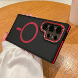 Magnetic Non-Slip Frame Armor Wireless Charging Case For Samsung